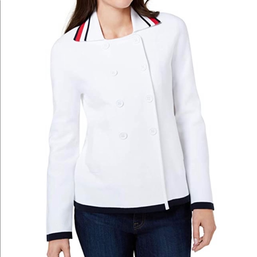 TOMMY HILFIGER Womens Sweater Pea Coat